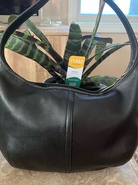 Coach Black Leather Hobo Shoulder Bag